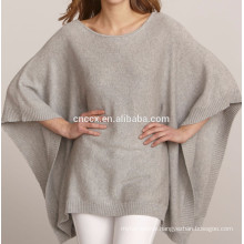 15PKCSP12 Trendy 70 %wool 30%cashmere poncho sweater